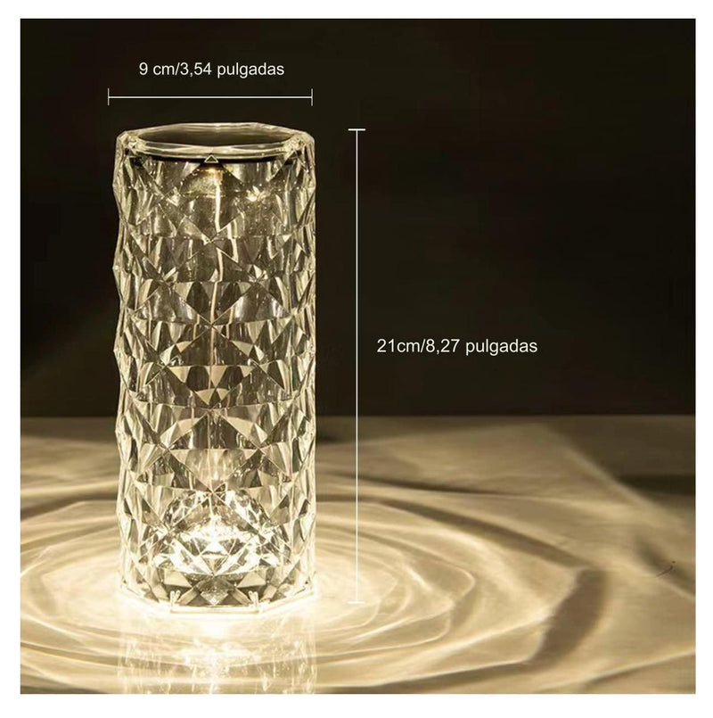 Lampara LED De Mesa Táctil RGB Cristal