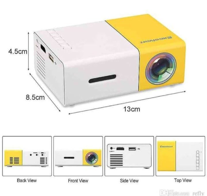 PROYECTOR PORTATIL LED AMARILLO