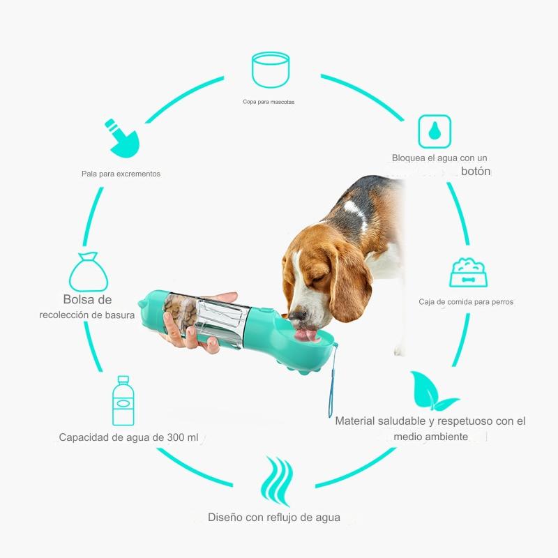 Botella Multifuncional Para Mascotas 4En